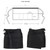 Jaspfct Server Aprons Plus Size W 3 Pockets - Half Waist Apron for Women Men-MD033,Black