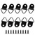 BokWin Triangle Picture Hangers with Screws D Ring, Black, 100 Pcs