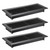 Sumnacon Pack of 3 Floor Vent Covers Metal Floor Register 4 x 12 Inch Heavy Duty Floor Vents with Adjustable Air Supply Lever, Walkable Black Vent Covers for Home Floor, FR-002