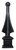 1/2" Black Plastic Four-Sided Spire Wing Tip Finial Fence Topper for Iron Picket Fence (25, 1/2")