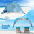 LOTTAFUN Beach Shelter Umbrella Premiere UPF 50+ Umbrella Shelter for Sun and Rain Protection for Adult (10-Foot, Blue Green) NO Tilt