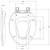 Toilet Seat, Elongated Toilet Seat with Toddler Seat Built in, Potty Training Toilet Seat Elongated Fits Both Adult and Child, with Soft Close, Never Loosen, Easy Install and clean - White