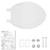 Toilet Seat, Elongated Toilet Seat with Toddler Seat Built in, Potty Training Toilet Seat Elongated Fits Both Adult and Child, with Soft Close, Never Loosen, Easy Install and clean - White