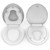 Toilet Seat, Elongated Toilet Seat with Toddler Seat Built in, Potty Training Toilet Seat Elongated Fits Both Adult and Child, with Soft Close, Never Loosen, Easy Install and clean - White