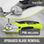 SnapFresh Cordless Electric Scissors, 4V Electric Mini Box Cutter, Carpet & Cardboard Cutter Tool with a Replacement Blade/Charger, Rotary Cutter for Cardboard Packages Leather Plastic （Green）