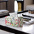 Oamsistay Wildflower Rectangle Tissue Box Cover Modern PU Leather Rectangular Tissue Box Tissue Box Holder Waterproof Tissue Cover Decorative Tissue Box Organizer for Bathroom