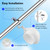 Flag Pole Light Solar Powered Outdoor Top Mounted Flagpole Solar Light, Metal Clamps Fits 1”to 1.5”Flagstaff , Brightest Flagpole Lights 13 LED Dusk to Dawn for Wall-Mount Spinning Flag Poles White Y