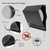 Vent Systems 10" Inch Supply Vent Cover with Rubber Gasket - Graphite Black Galvanized Steel - Robust and Weatherproof Outdoor Air Intake Box - Duct or Surface Mounting - Rain, Snow Protection