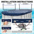 12x20 ft Oval Winter Pool Cover for Above Ground Pools, Navy Blue, Resistant