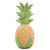 Wowser Yellow and Green Carved Wood Tropical Pineapple, Freestanding Beach Décor, 15 Inches