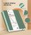 MUAHLIUB Spiral Notebook Journal,360 Pages College Ruled Notebook, Lined Thick Journals for Women Men,A5 Thick Spiral Journal for Writing,100GSM Paper, Spiral Notebooks for Work School 5.5"x8.5" Green