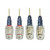 WJSTN Banana Plug to 4mm Female Jack Adapter, Speaker Audio Connectors, 4-Pack (2mm Straight pin to 4mm Female)
