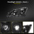 KILOAUTO Headlights Assembly Pair Fit For 2003-2007 For Honda Accord Clear Lens Black Housing Clear Reflector Replace HO2502120,HO2503120