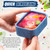 Nuogo 8 Pcs 1 Cup Silicone Freezer Containers with Lid Soup Freezer Molds Silicone Soup Containers Rectangle Trays Reusable Food Preserving Tray Ice Trays for Soups Sauces Stews(Dark Blue)