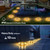 CREPOW Solar Dock Lights, Solar Driveway Deck Lights, Warm White 8 Packs