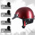 SanQing Retro Open Face Half Motorcycle, Cruiser Helmets-DOT (Red, XL)