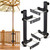 TPHUC Patio Umbrella Holder Deck Railing Mount Heavy Duty Clamp Black-Set 2