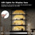 JUSJUBR 4PCS x 12inch Sector Display Cabinet Lights, Dimmable LED Shelf Lighting with Memory Function, Bookcase Lighting, LED Lights for Display Case/Pantry/Closet/Safe, Warm White 3000K