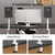 suptek Clamp-on Speaker Stand Desk Mount Set, Height Adjustment, Tilt, Swivel, 9.6 x 8.8 inch Trays, Universal Audio Holders for Computer and Bookshelf Speakers, Elevated Sound, 2 Pack, White, SDM001W