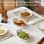 ONEMORE Oval Ceramic Au Gratin Baking Dishes Set of 4 with Brown Rim, 20 oz