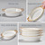 ONEMORE Oval Ceramic Au Gratin Baking Dishes Set of 4 with Brown Rim, 20 oz