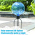 VCUTEKA Solar Gazing Ball, Glass Garden Globes for Outdoor Decor, 10" Blue