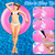 Gemscream 2 Pcs Jumbo Inflatable Pool Float 47.24 Inches Swimming Ring Pool Floats White Inflatable Float Tube for Adult Summer Vacation Beach River Bachelorette Wedding Party Supplies (Rose Red)