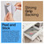 GORILLA GRIP® Peel and Stick Paper, Cabinet Liner, 11.8"x10' Gray