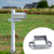 MY MIRONEY 10PCS 2" x 2" Square Post Flange Base, Silver