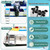 4 Step Boat Ladder, Stainless Steel Pontoon Ladder Heavy Duty with Pedal Hand Railing, Telescoping Boat Ladder Folding for Boat Yacht Dock Swimming Pool
