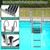 4 Step Boat Ladder, Stainless Steel Pontoon Ladder Heavy Duty with Pedal Hand Railing, Telescoping Boat Ladder Folding for Boat Yacht Dock Swimming Pool