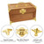 MOROBOR Gold Jewelry Box Antique Lock Latch Hasp Hinges Handle Box Corner Protectors Kit for DIY Jewelry Box, Wood Case Jewelry Chest Storage Box Feet Leg Corner Protector, Box not Included