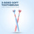 2 Pcs Random Color Three-Sided Soft Hair Toothbrush, Effective Wrap-Around Design, Deeply and Thoroughly to Clean Teeth and Gums, Suitable for Adults and Children Toothbrushes and Accessories
