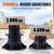 12Pack Adjustable Support Pedestal Deck Foundation Base Support for Floating Platform Deck Floor Height Adjustment Raising from 2-3/8" to 5-1/2", Black