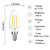 Beonllay 12 Volt LED Candelabra Bulbs E12 2W LED Bulb 25 Watt Equivalent