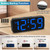 Peakeep Small Digital Alarm Clock for Bedroom, Large Number, Battery Backup