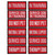 12Pcs Removable Tactical Dog Harness Service Dog Vest Patches(Red/White)