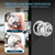Gaurqiah Crystal Door Knobs with Lock and Keys, Interior Glass Door Knobs with Privacy Lock Diamond Crystal Door Knob for Bedroom Bathroom, Satin Nickel 1 Pack