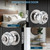 Gaurqiah Crystal Door Knobs with Lock and Keys, Interior Glass Door Knobs with Privacy Lock Diamond Crystal Door Knob for Bedroom Bathroom, Satin Nickel 1 Pack