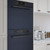 VEELIKE Brushed Navy Blue Stainless Steel Contact Paper for Appliances Refrigerator 32''x118'' Kitchen Countertop Peel and Stick Waterproof Fridge Wrap Blue Metallic Wallpaper Self Adhesive Vinyl Roll