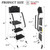 3 Step Ladder with Handrails & Attachable Tool Bag, 500 lbs Folding Step Stool Ladder, Wide Non-Slip Pedal for Kitchen Pantry Home Office, White