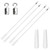Lainballow 4 Pcs 17 Inches Blinds Wand Replacement, Blind Tilt Wand with Hook and Handle, Fiberglass Window Blind Wand for Windows, Curtain Shades, Venetian Blinds(White)