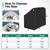 Caminor Boat Console Cover - 1200D Waterproof, Windproof Elastic Strap, Heavy Duty Marine Grade Polyester, Black, 44" L x 34" W x 60" H