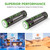 Kruta 2000mah AA Rechargeable Battery for Solar Lights - 12 Pack
