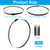 Litoexpe 4 Pcs 8" Black Worm Gear Hose Clamp