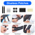Bynccea Bike Tire Repair Tool Kit with Tire Pump, Portable Bicycle Repair Bag Bicycle Tyre Lever Patch Repair Tools, All in One Bicycle Tire Patch Kit for Mountain Bike and Road Bike