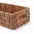 Toilet Paper Basket for Back of Toilet Water Hyacinth Long Narrow Wicker Bathroom Storage Basket with Built-in Handles 14.2 x 6.5 x 3.7 inch