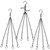 Heybe Swivel Hanging Basket Chains 23 Inches 4 Leads Hanging Chains Flower Pot Hanger Replacement Plant Hangers for Planters and Lanterns, Pack of 3 (4 Legs-Swivel)