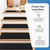 Non Slip Stair Treads for Wooden Steps,15 Pack 8" X 30" Stairs Carpet Treads Indoor with Reusable Peel and Stick Adhesive for Kids Elders and Pets,Polyester TPR Backing