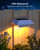 FALOVE 8 Pack Warm White Solar Power Gutter Mount Lights Outdoor Waterproof